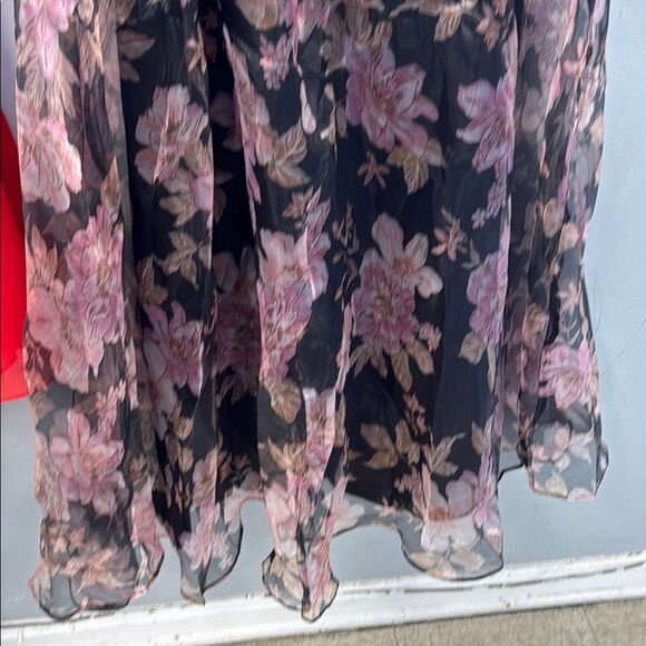 Lulu's Tan and Pink Spaghetti Strapless Sundress for Wedding Guest - Picture 6 of 9